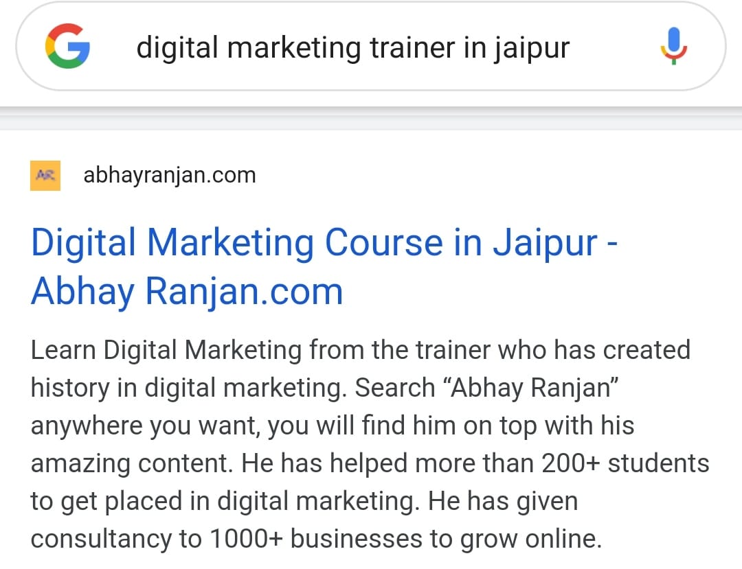 digital marketing trainer in Jaipur