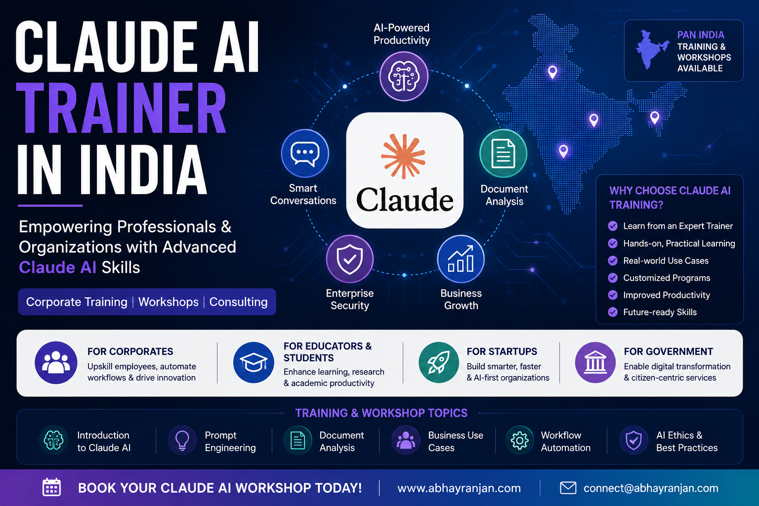 Claude AI Trainer in India | Corporate AI Training & Workshops